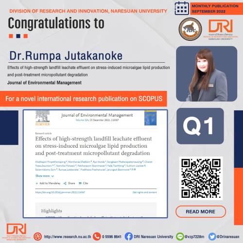 Congratulations to Dr.Rumpa Jutakanoke